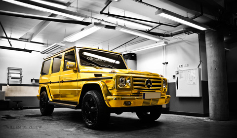 Gold Mercedes G-Class