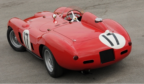 Chris Evans and Lee Westwood in Evans 1956 Ferrari 860 Monza 02