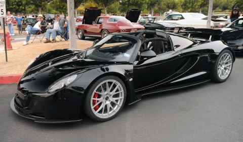 Spotted Hennessey Venom GT Spyder at Cars & Coffee
