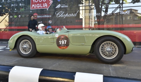 Stirling Moss and Norman Dewis Recreated Jaguar History in Mille Miglia 2012