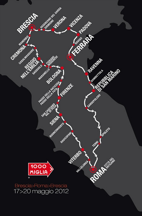 Mille Miglia 2012 Route