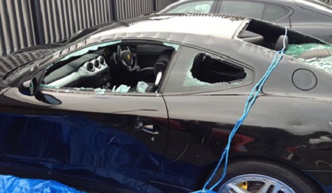 Axe-Wielding Maniac Destroys Ferrari 612 Scaglietti