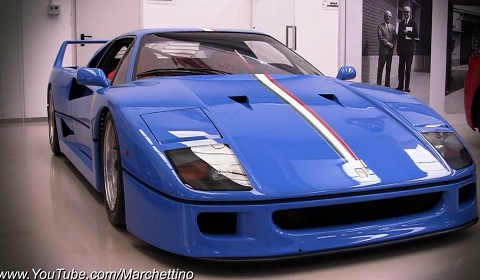 Blue Ferrari F40 Tricolore