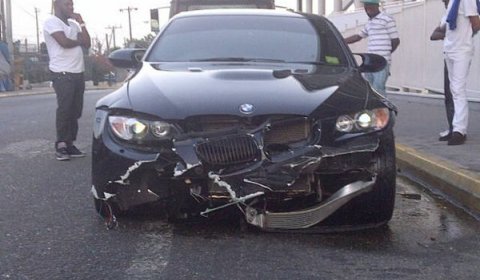 Car Crash Usian Bolt Crashes BMW M3 Again