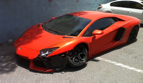 Lamborghini Aventador LP700-4 Wrecked in Dubai