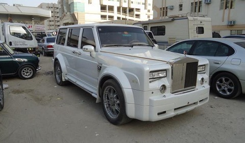 Nissan Patrol With Rolls-Royce Phantom Grille