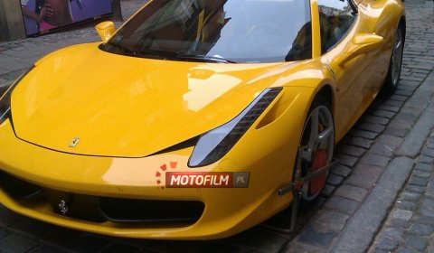 Spotted Ferrari 458 Spider Clamped in Poznan Poland