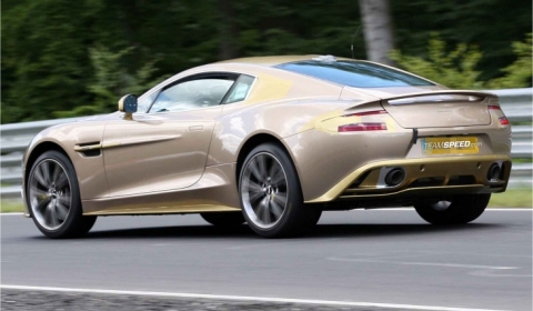 Spyshots Golden Aston Martin Vanquish Mk2 at the Nurburgring 01