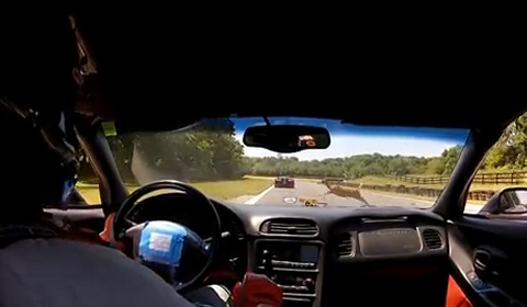 Video Corvette Smashes into Deer at Race Track