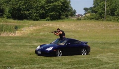 Video Drive-by Shooting in Porsche 911