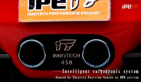Video Ferrari 458 Italia with iPE-Innotech Exhaust System