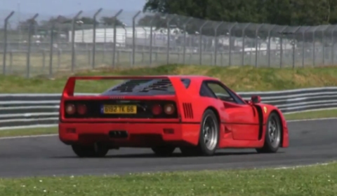 Video Ferrari F40 on the Val de Vienne Race Track