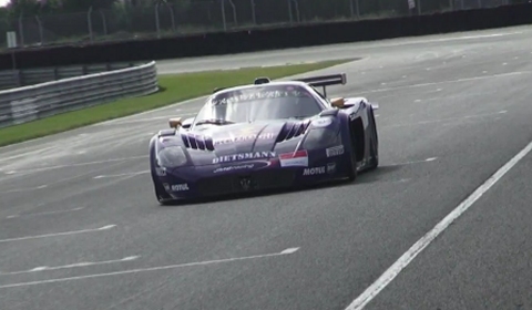 Video Maserati MC12 GT1 in Action on Track
