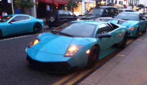 Video Turquoise Al-Thani Supercars Back in London