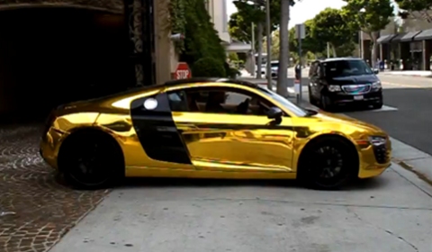 Video Tyga's Golden Chrome Audi R8