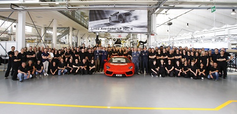 1000th Lamborghini Aventador Produced