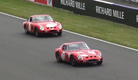 Video 18 Ferrari 250 GTOs in Action at 2012 Classic Le Mans