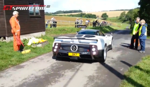 Video Decatted Pagani Zonda F Clubsport at Gurston Down Hill Climb