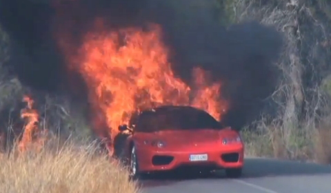 Video Soccer Player Ever Banega Ferrari Burst Into Flames