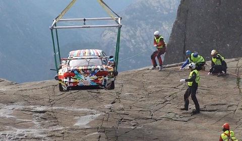 BMW Air Lifts the Jeff Koons M3 GT2 Art Car to Stunning Location!
