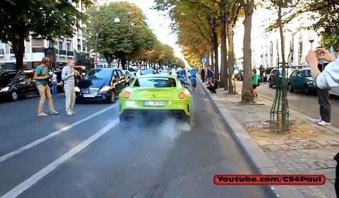Ferrari 599 GTO Goes Crazy in Paris