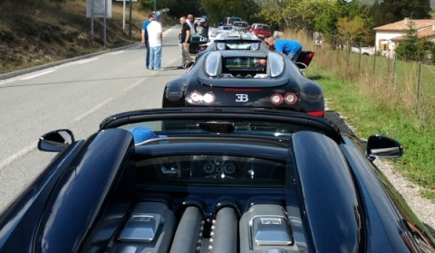 Eight Bugatti Veyron's Stopped in South of France 01