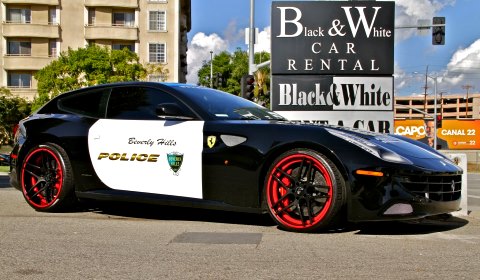 Black and White Car Rental Ferrari FF