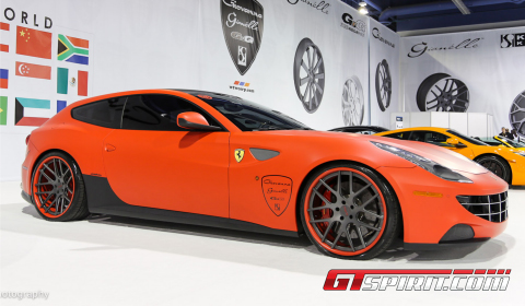 SEMA 2012 Matte Orange Ferrari FF on Giovanna Wheels