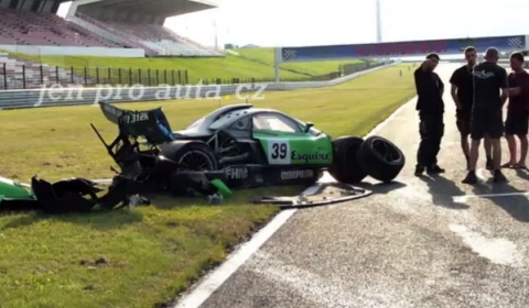 Car Crash Pagani Zonda GR Racer Wrecked at Most Circuit 01