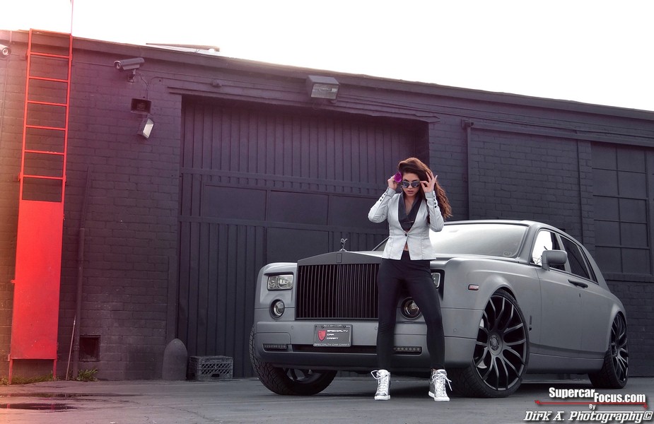 created this photoshoot combining a Matte Gray Rolls-Royce Phantom and grea...